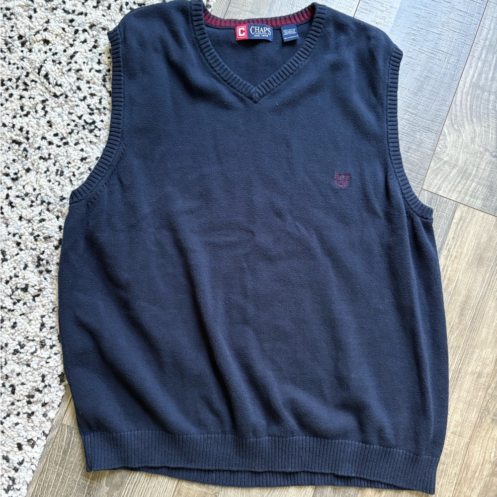 Chaps Men's Navy Sweater Vest